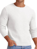 Men's Full Size Ribbed Hem Round Neck Sweater Plus Size – view 3