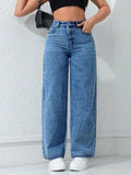 High-Waisted Wide-Leg Jeans