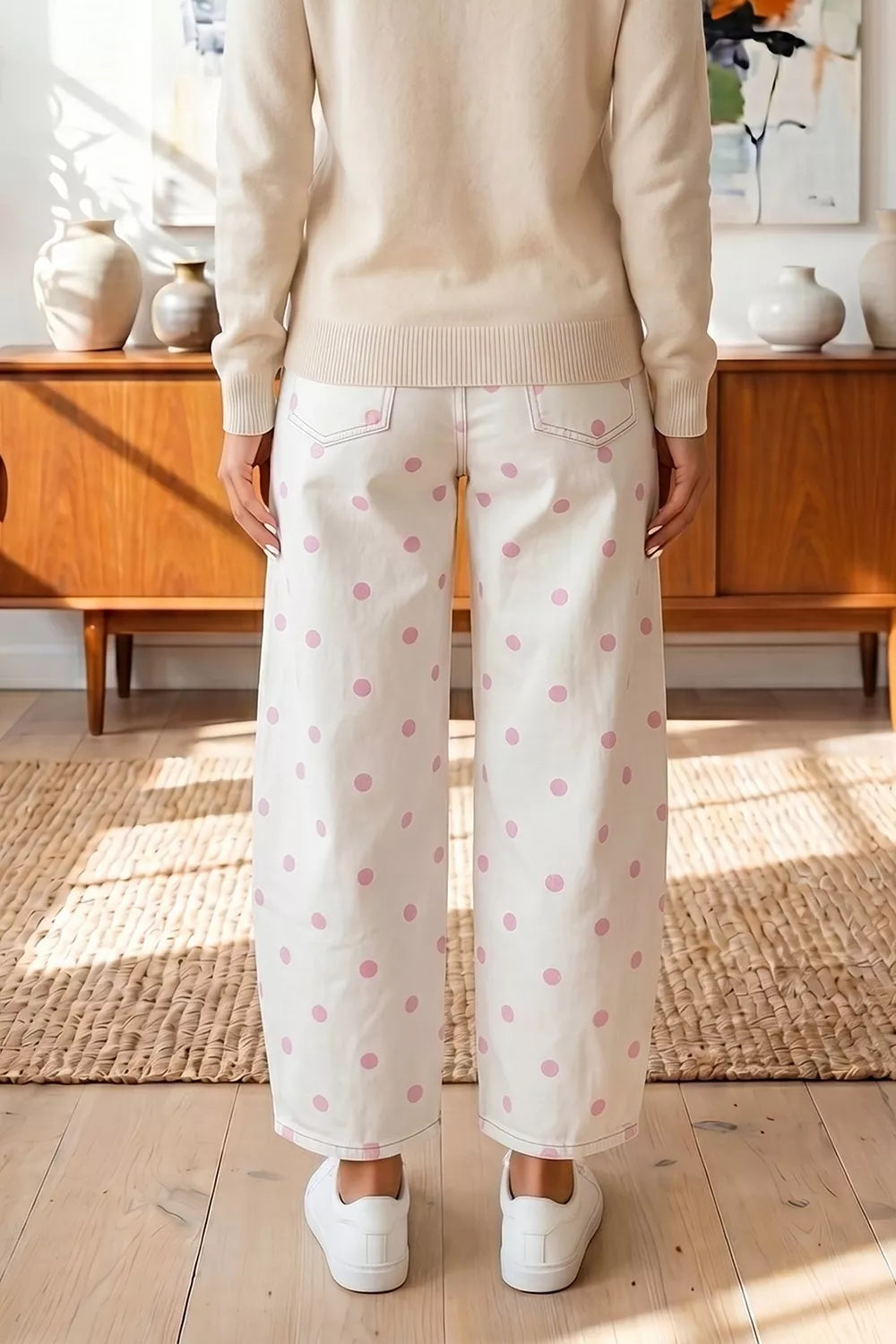 Polka Dot Wide-Leg Jeans – view 2