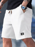 Men's Full Size Waffle Knit Drawstring Casual Shorts Plus Size