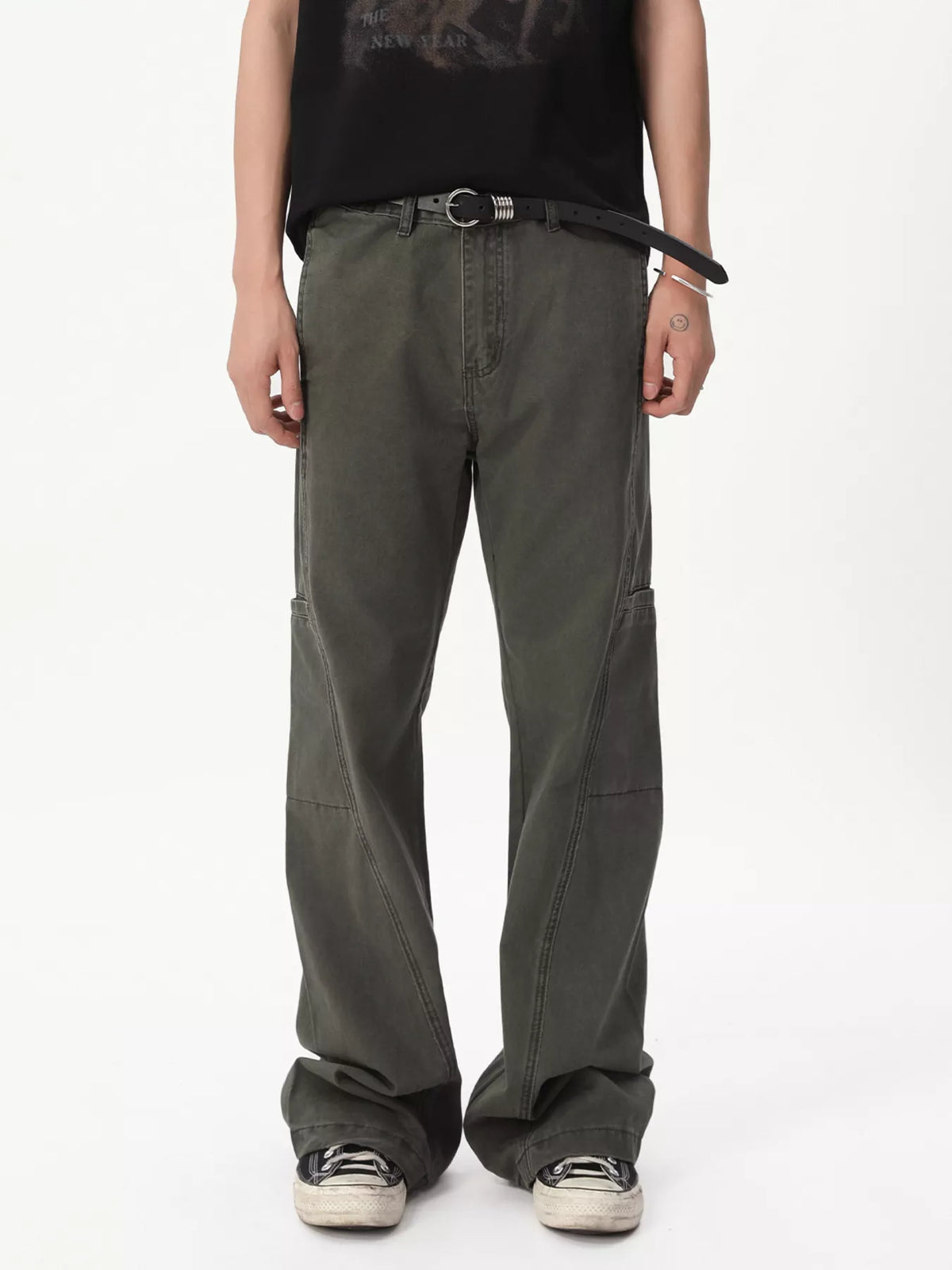 Men's Vintage Washed Loose Fit Straight-Leg Pants – view 2