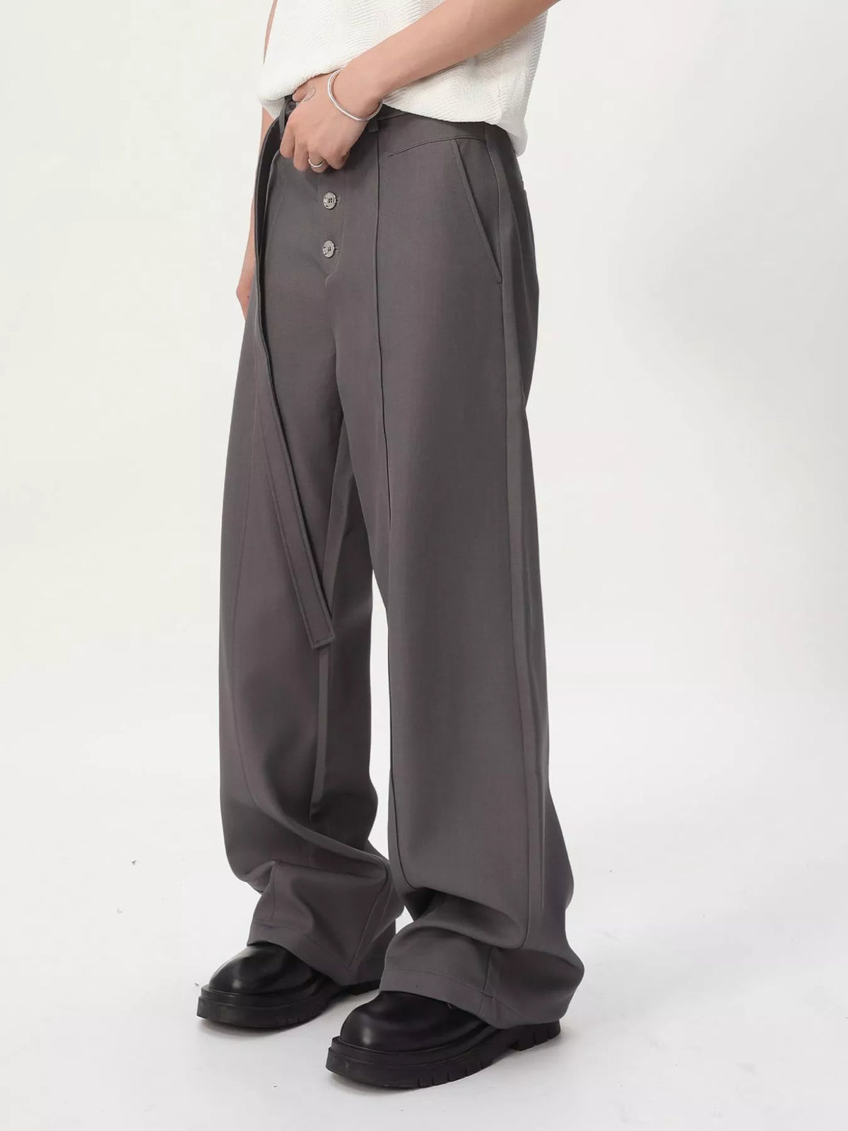 Men's High-Waisted Wide-Leg Pants – view 3
