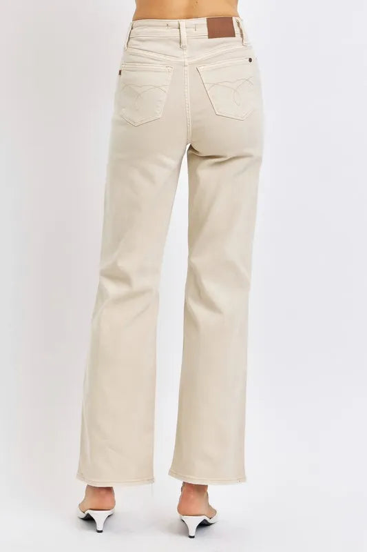 Judy Blue Full Size High Waist Distressed Wide Leg Jeans – view 3