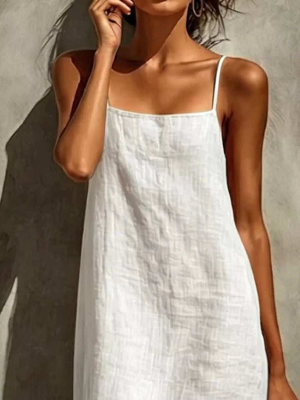 Sleeveless Linen-Look Casual Maxi Dress – view 2