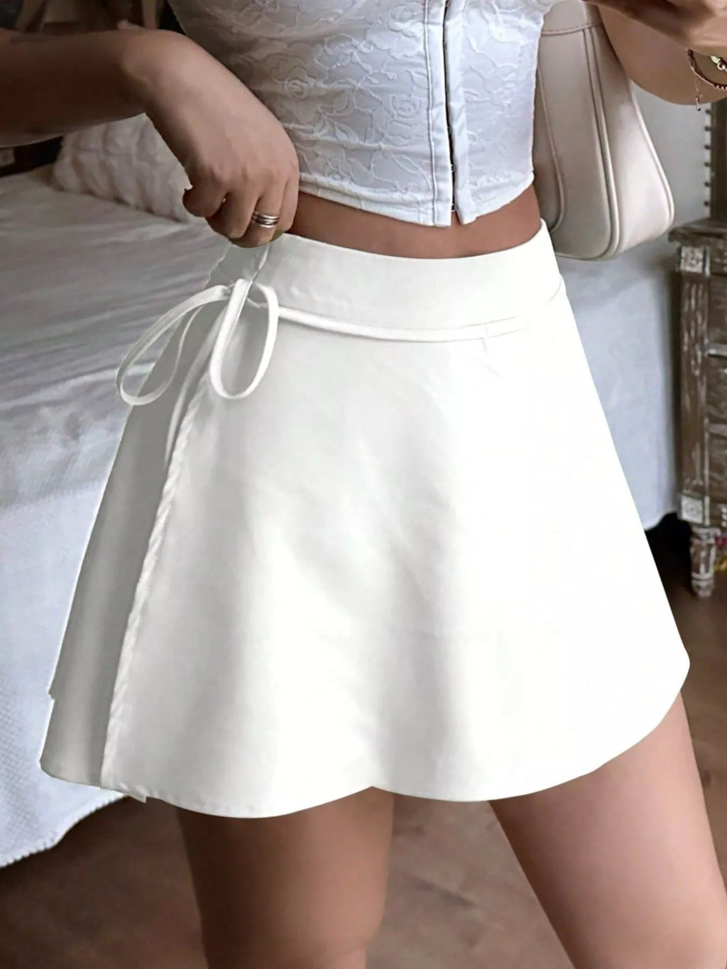 Tie Detail Mini Skort – view 2