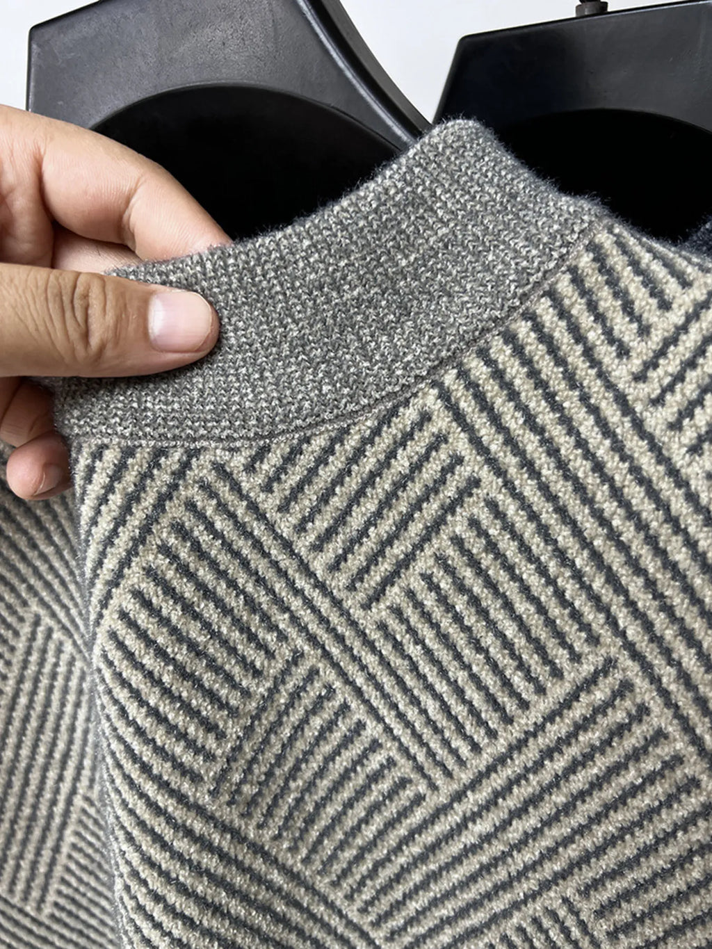 Men's Plus Size Textured Knit Long Sleeve Sweater – view 3