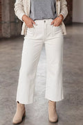 Raw Hem Ankle-length Loose Jeans
