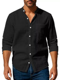 Men's Full Size Button Up Long Sleeve Shirt Plus Size