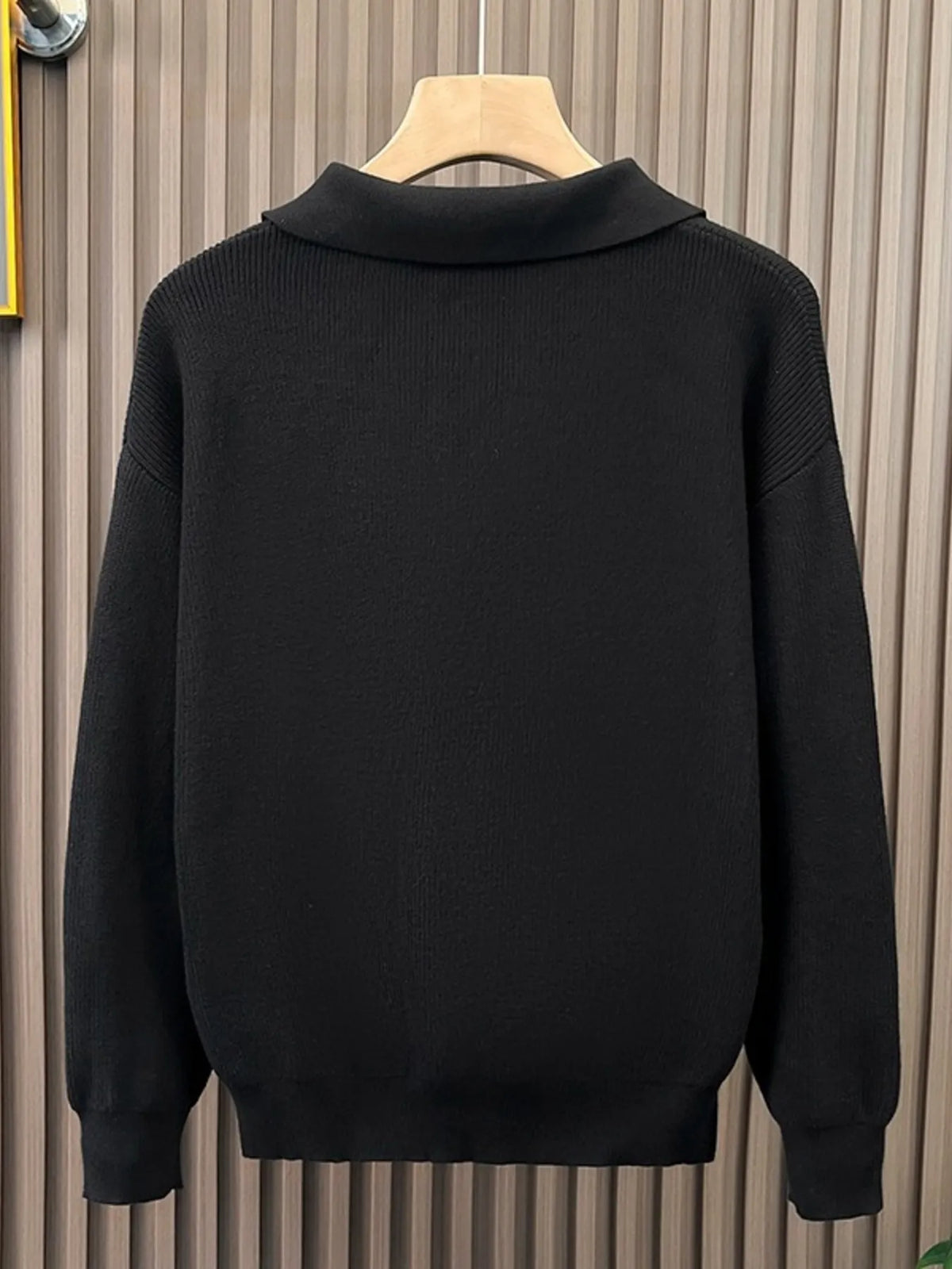 Men's Plus Size Classic Collar Knitted Sweater – view 2