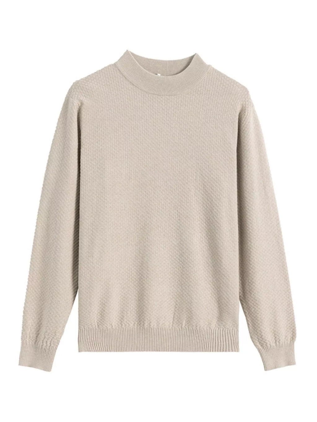 Men's Plus Size Textured Mock Neck Knit Top – view 3