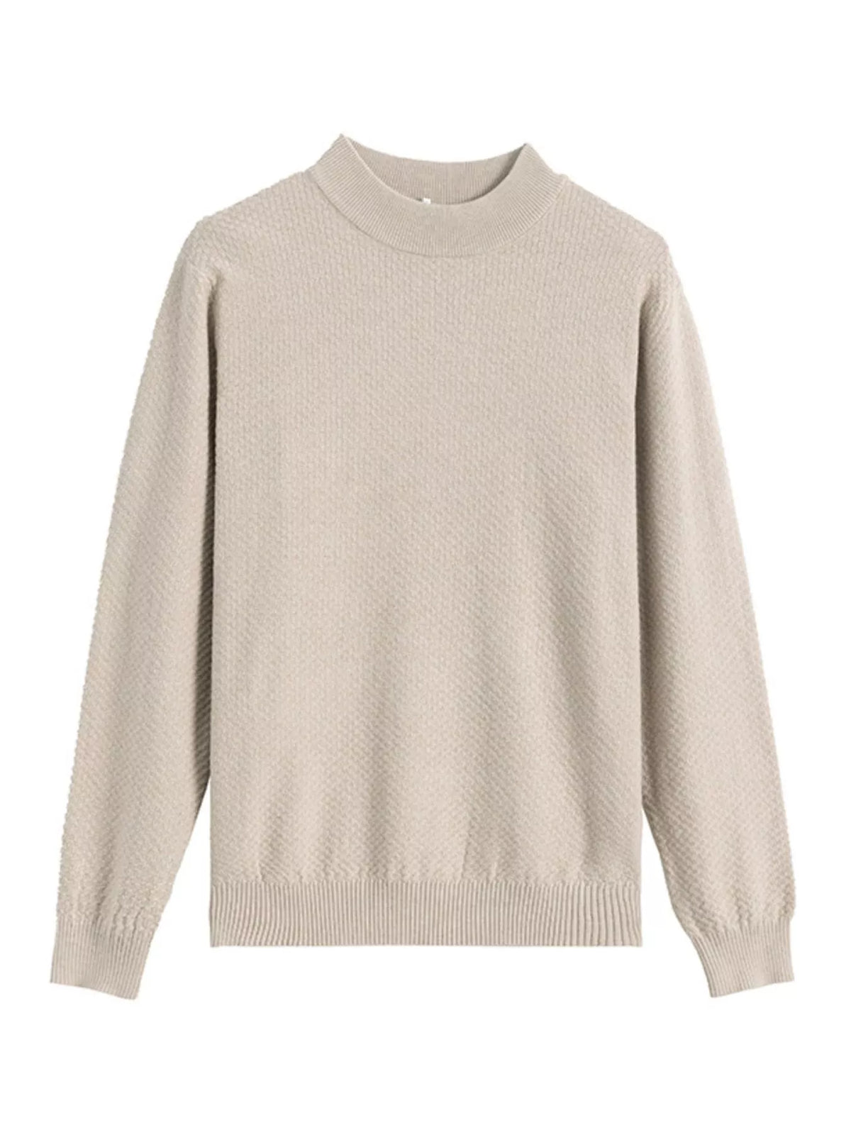 Men's Plus Size Textured Mock Neck Knit Top – view 3