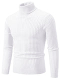 Men's Plus Size Ribbed Turtleneck Long Sleeve Sweater – view 2