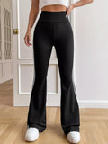 High-Waisted Side-Striped Flare Active Pants – view 2