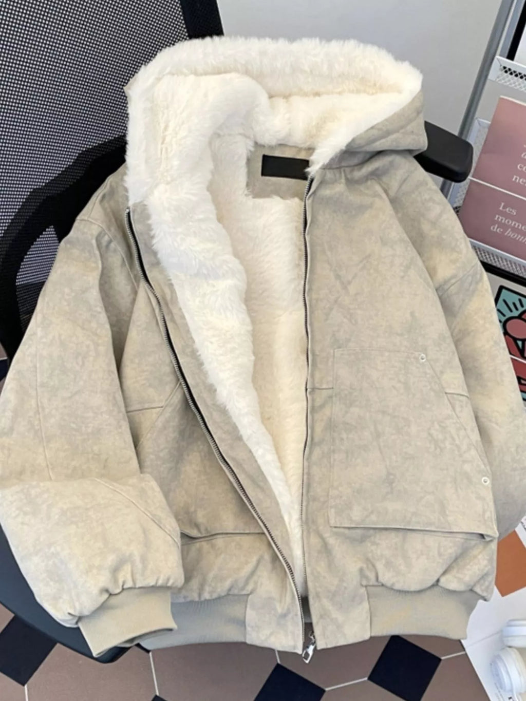 Men's Cozy Sherpa Lined Hooded Jacket – view 3