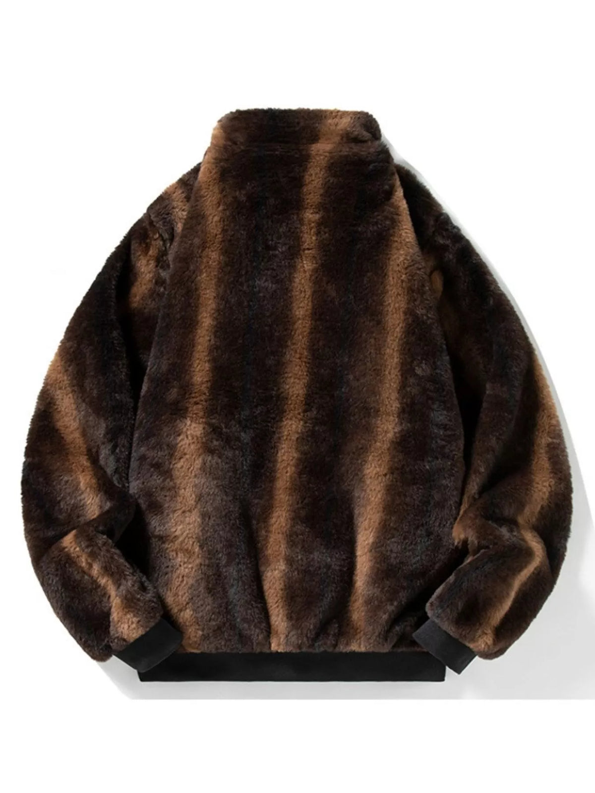 Men's Warm Faux Fur Zip Up Jacket – view 3