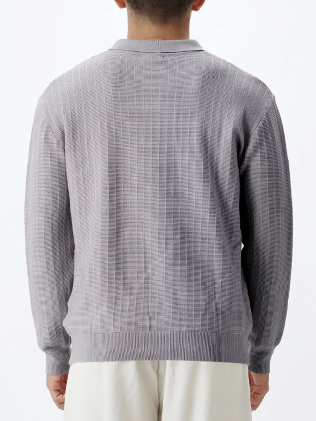Men's Plus Size Button Detail Ribbed Knit Sweater – view 3