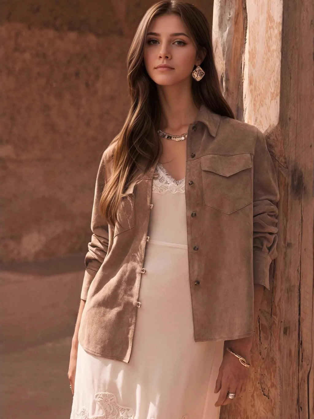 Button Front Long Sleeve Jacket – view 2