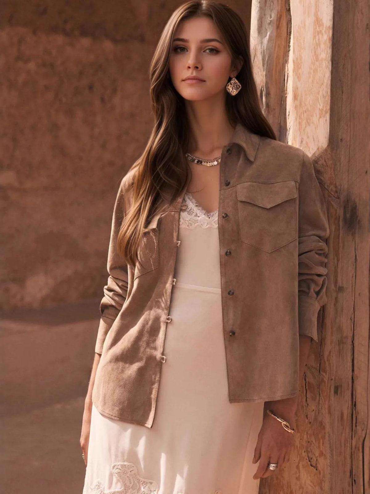 Button Front Long Sleeve Jacket – view 2