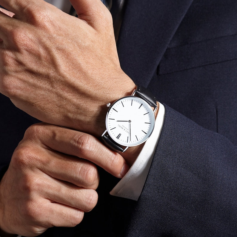 Handwriting Gifts for Groom, Engraved Watch for Men