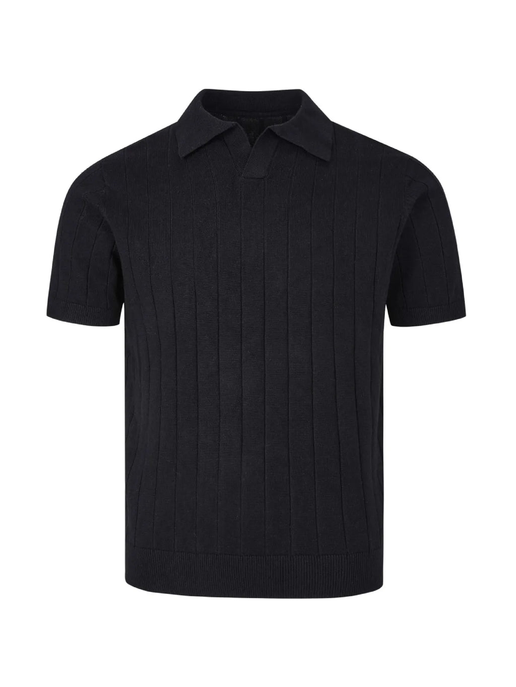 Men's Textured Knit Polo Shirt