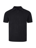 Men's Textured Knit Polo Shirt