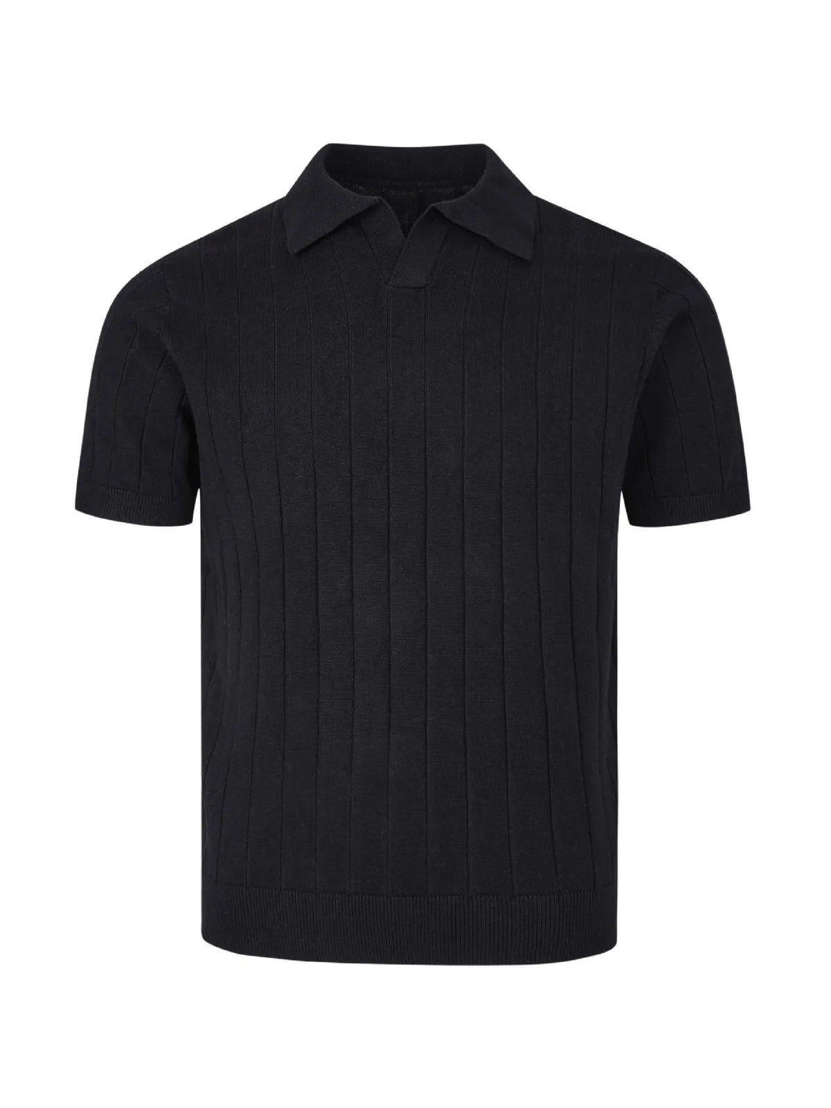 Men's Textured Knit Polo Shirt