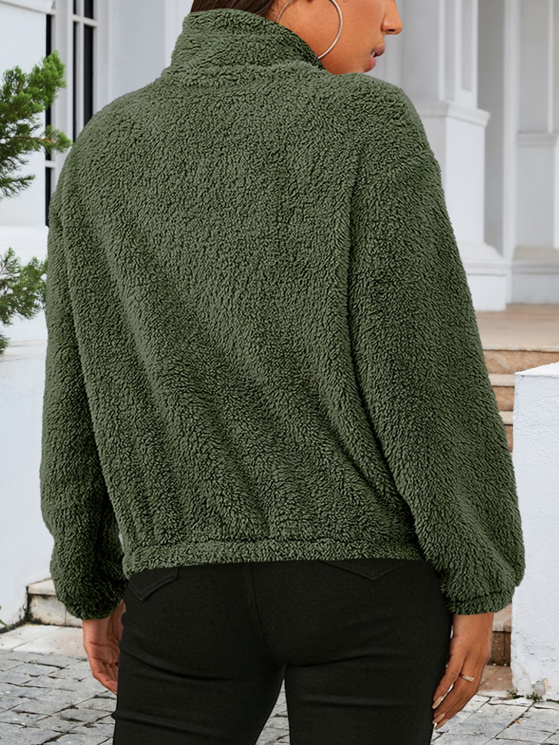 Zip Up Turtleneck Long Sleeve Jacket – view 2