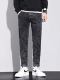 Men's Vintage Acid Wash Slim Fit Jeans