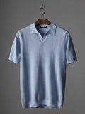 Men's Plus Size Textured Knit Short Sleeve Polo