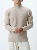 Men's Plus Size Textured Mock Neck Knit Top