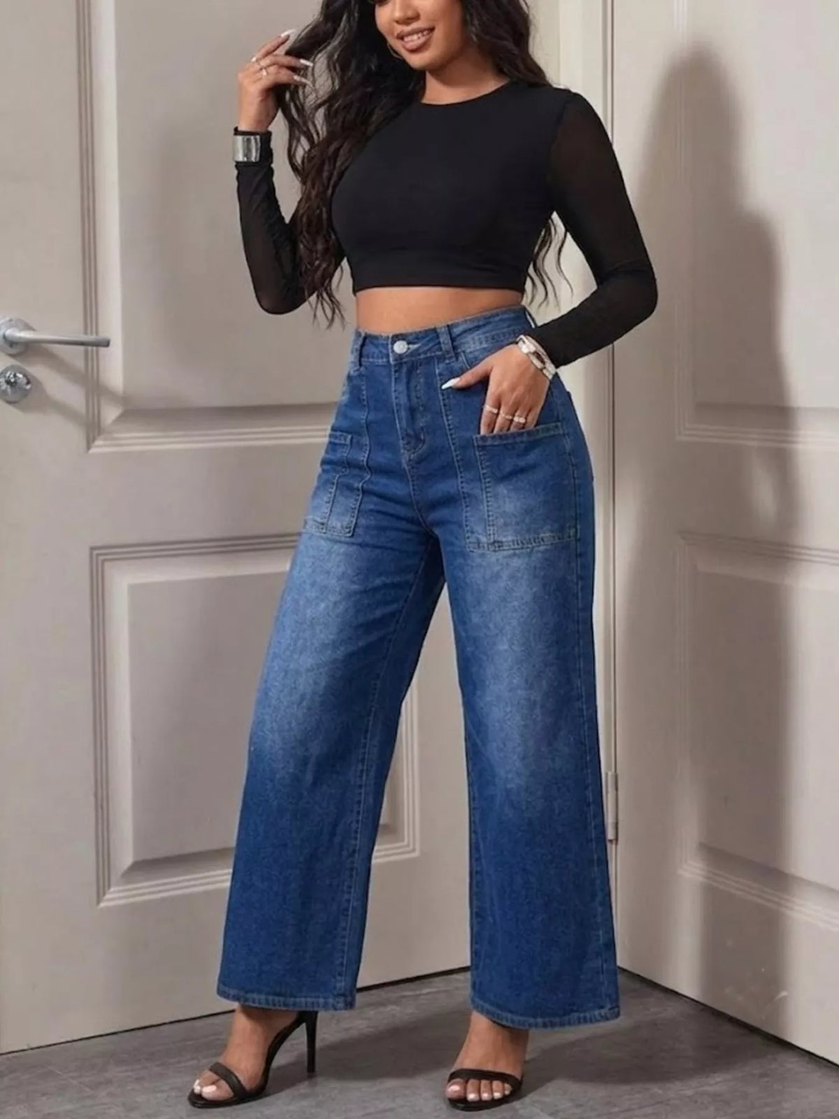 High-Waisted Wide Leg Jeans – view 2