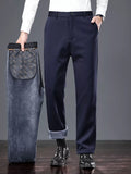 Men's Pocketed Thermal Straight Leg Pants