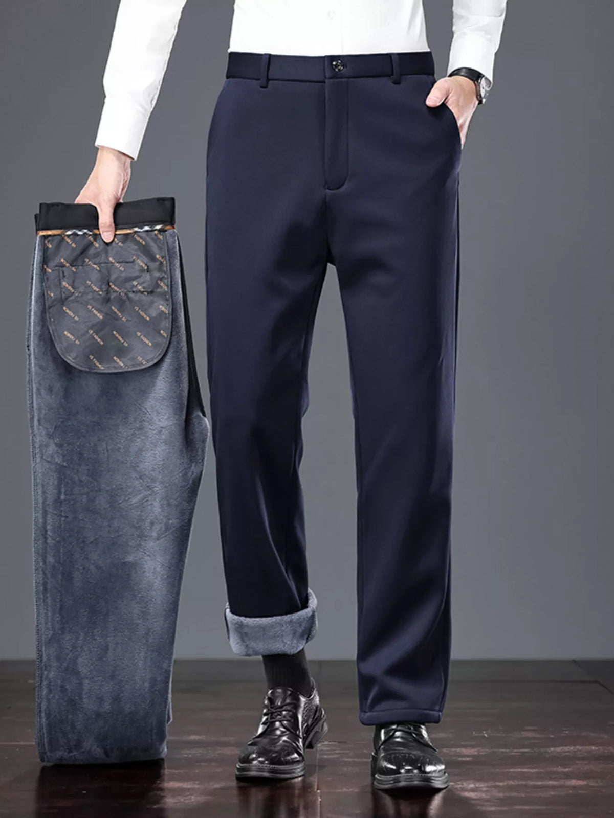 Men's Pocketed Thermal Straight Leg Pants