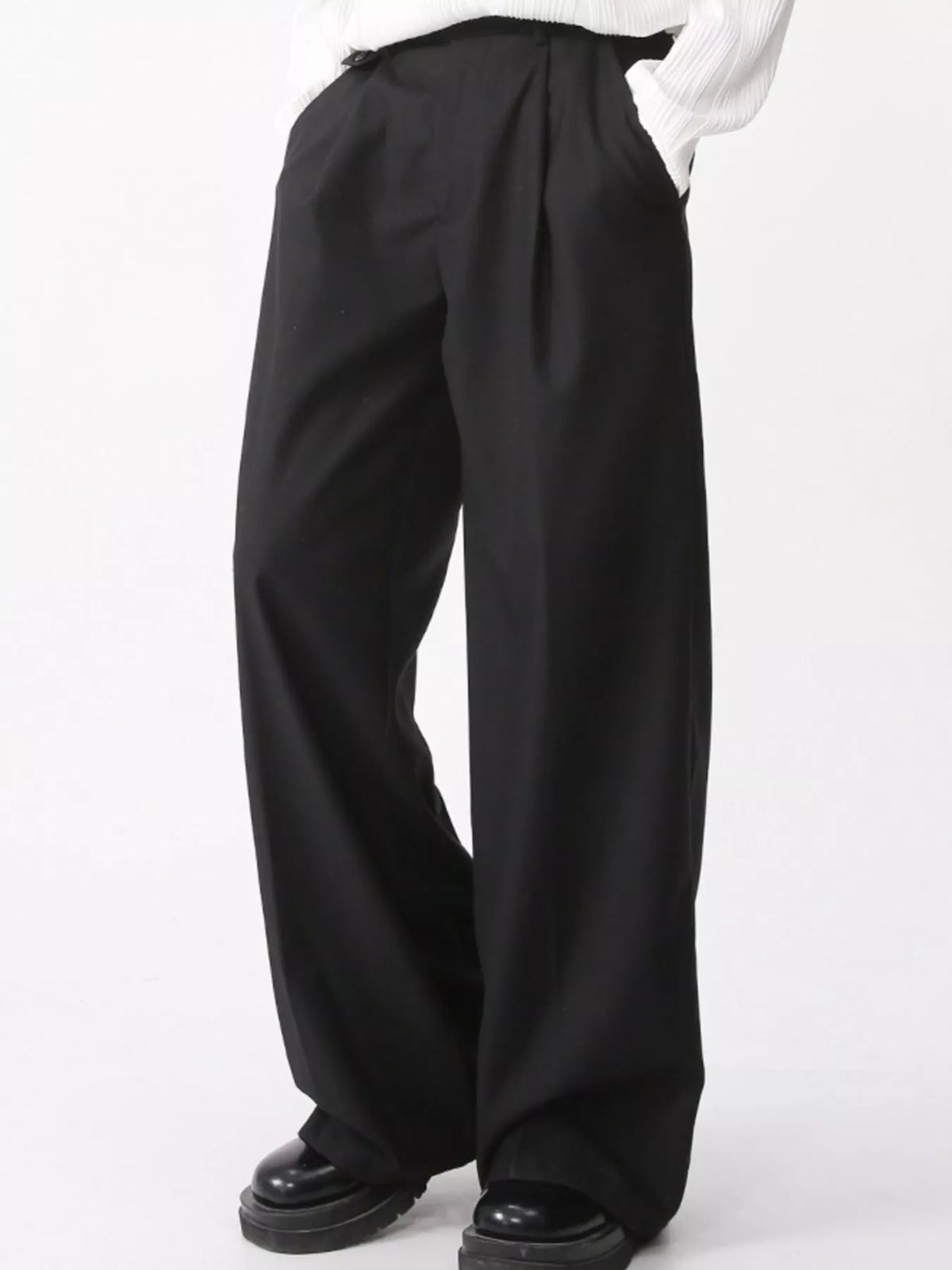 Men's High-Waisted Wide-Leg Pants